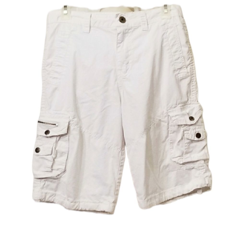 Boys Ring of Fire White Cargo Shorts Size 16